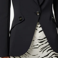 Elisabetta Franchi Giacca In Doppio Crepe Con Patte^ Giacche & Trench