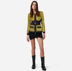 Elisabetta Franchi Giacca In Paillettes Con Corpino^ Giacche & Trench
