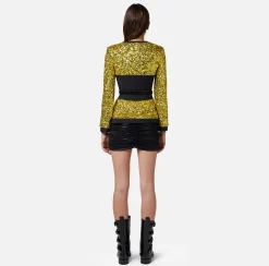 Elisabetta Franchi Giacca In Paillettes Con Corpino^ Giacche & Trench