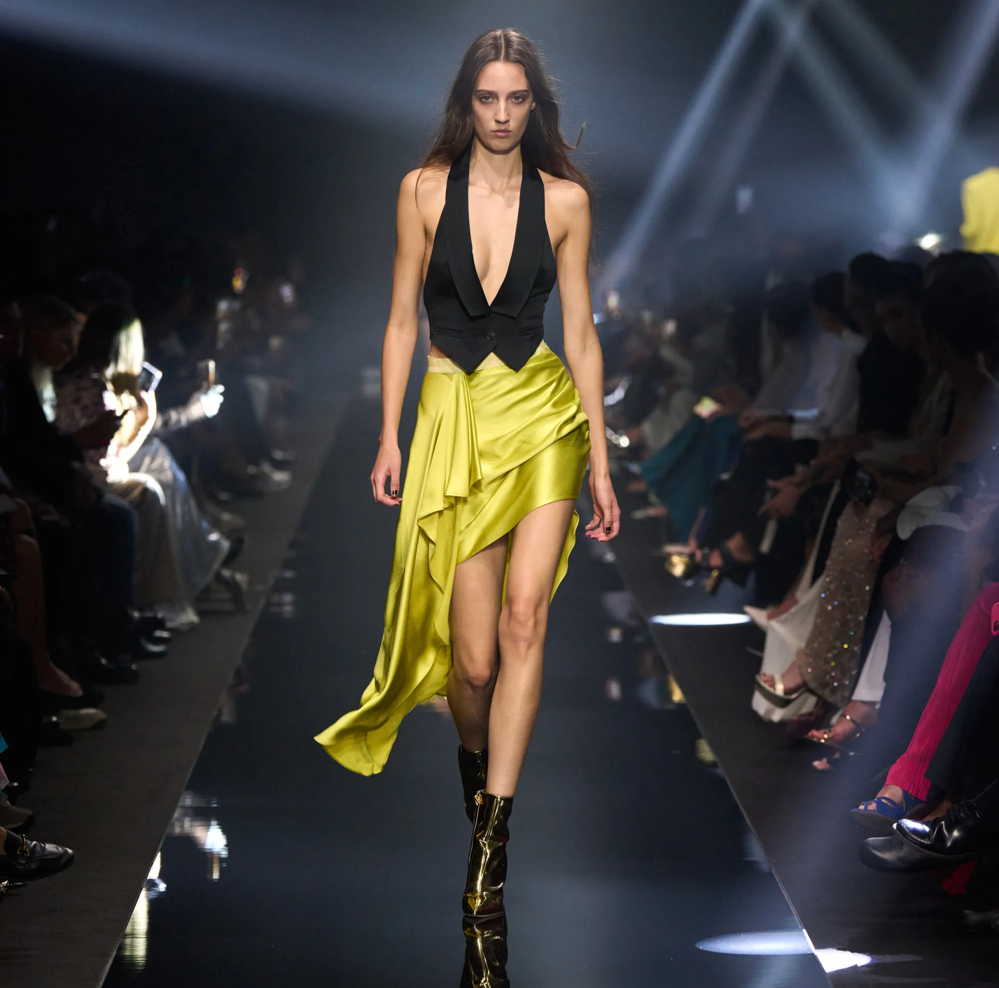 Elisabetta Franchi Gilet In Fresco Lana Con Fusciacca^ Giacche & Trench