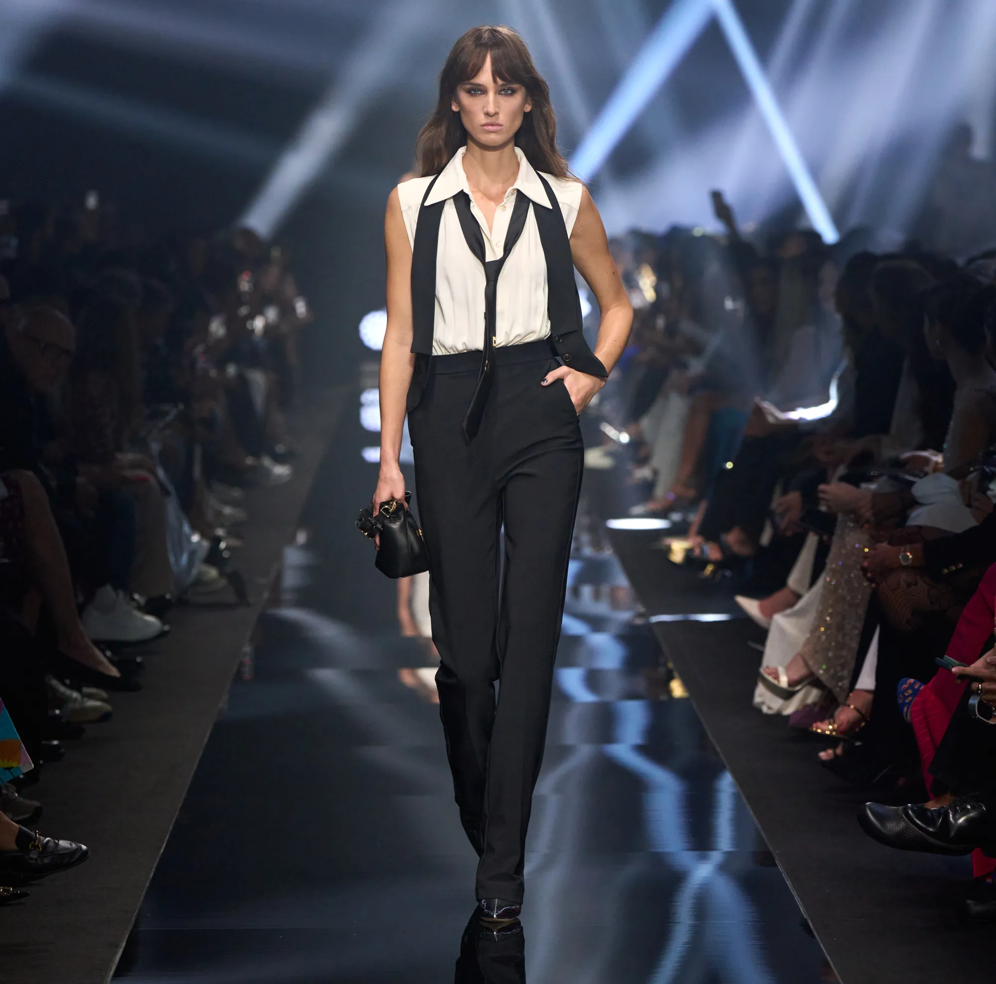 Elisabetta Franchi Gilet Smoking In Raso Con Fusciacca^ Giacche & Trench