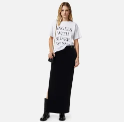 Elisabetta Franchi Gonna Lunga In Crepe Leggero Con Spacco Laterale^ Gonne
