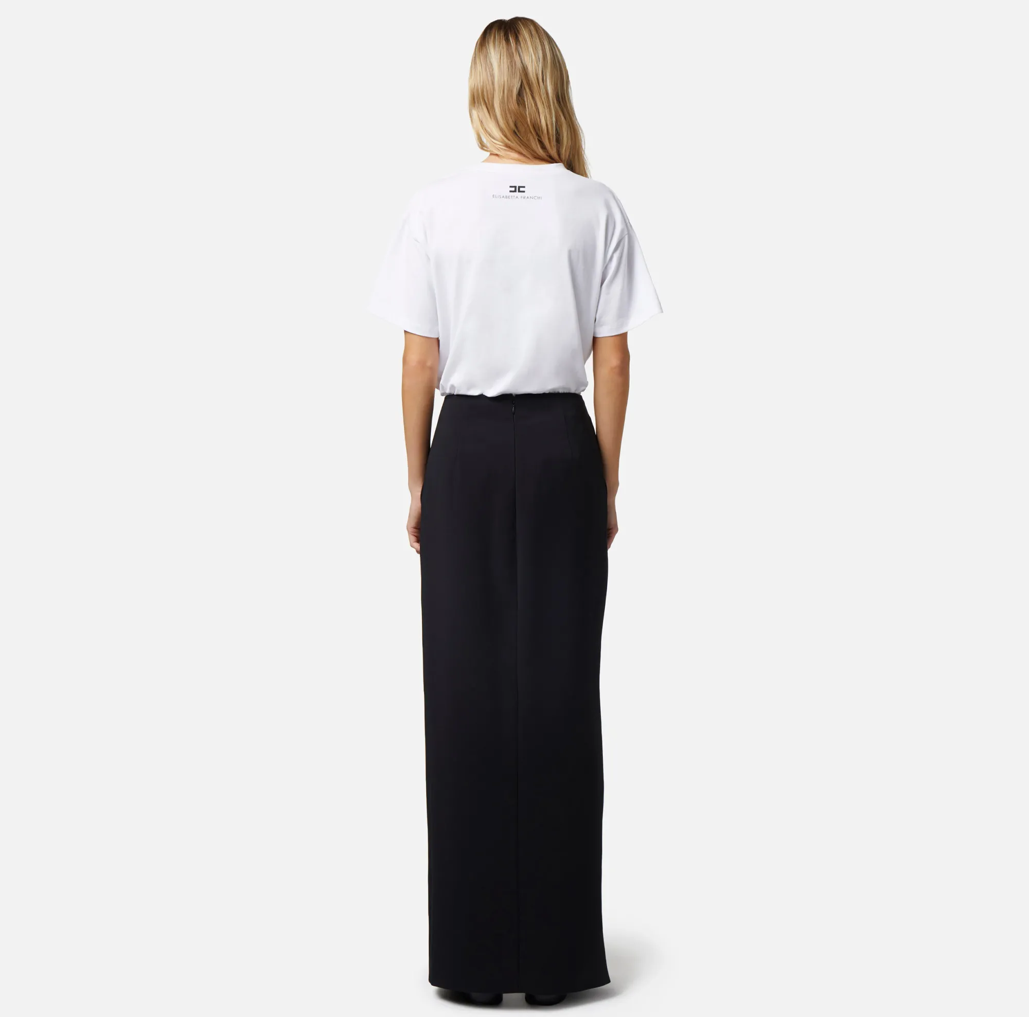 Elisabetta Franchi Gonna Lunga In Crepe Leggero Con Spacco Laterale^ Gonne