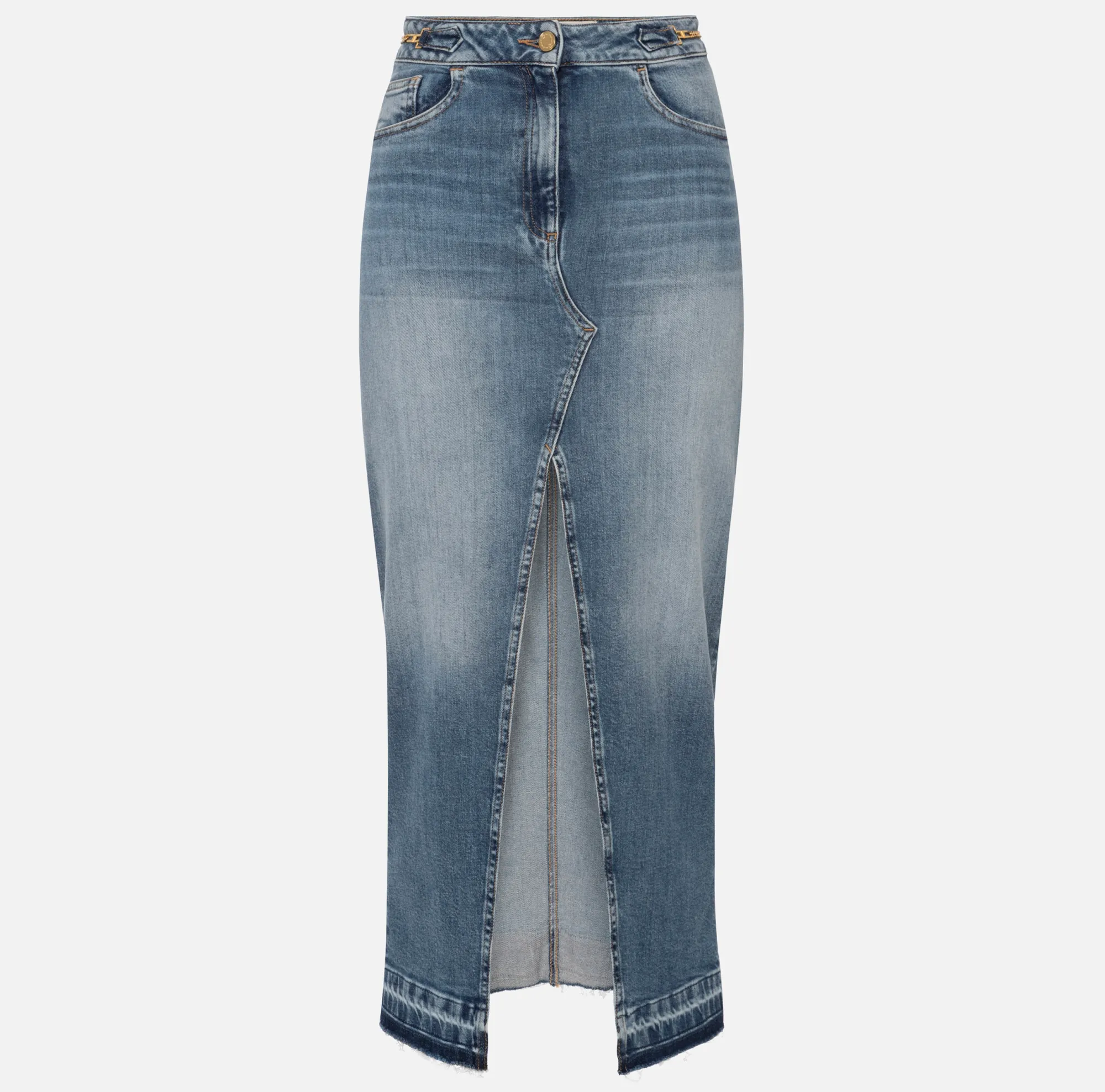 Elisabetta Franchi Gonna Lunga In Denim^ Gonne