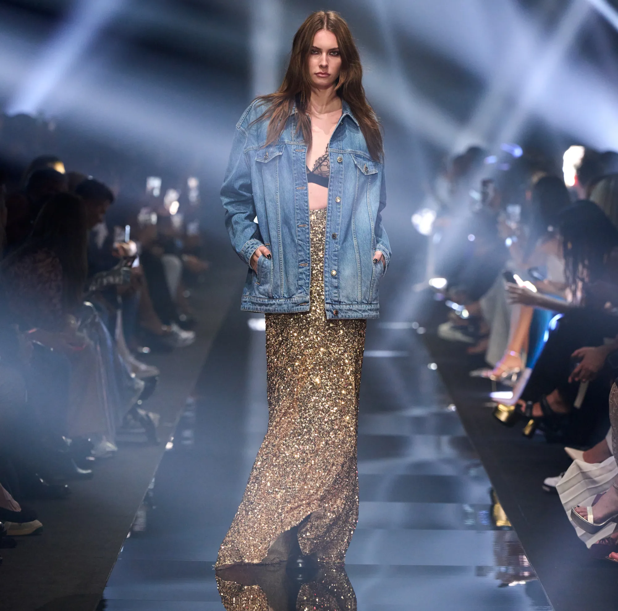 Elisabetta Franchi Gonna Lunga In Tulle Con Pailettes^ Gonne