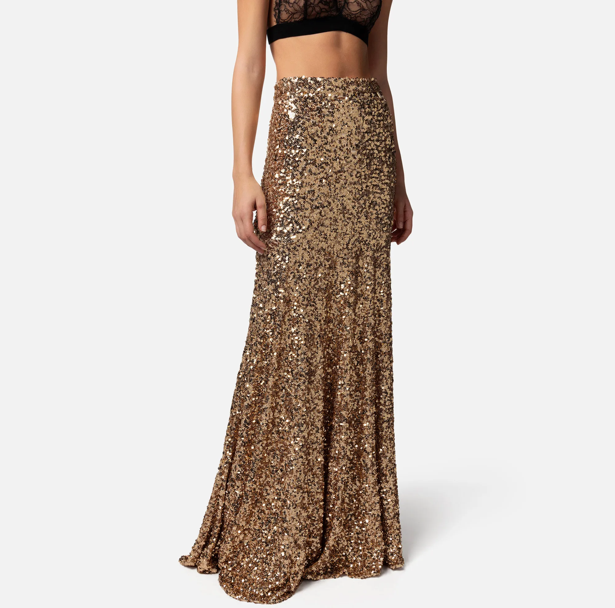 Elisabetta Franchi Gonna Lunga In Tulle Con Pailettes^ Gonne