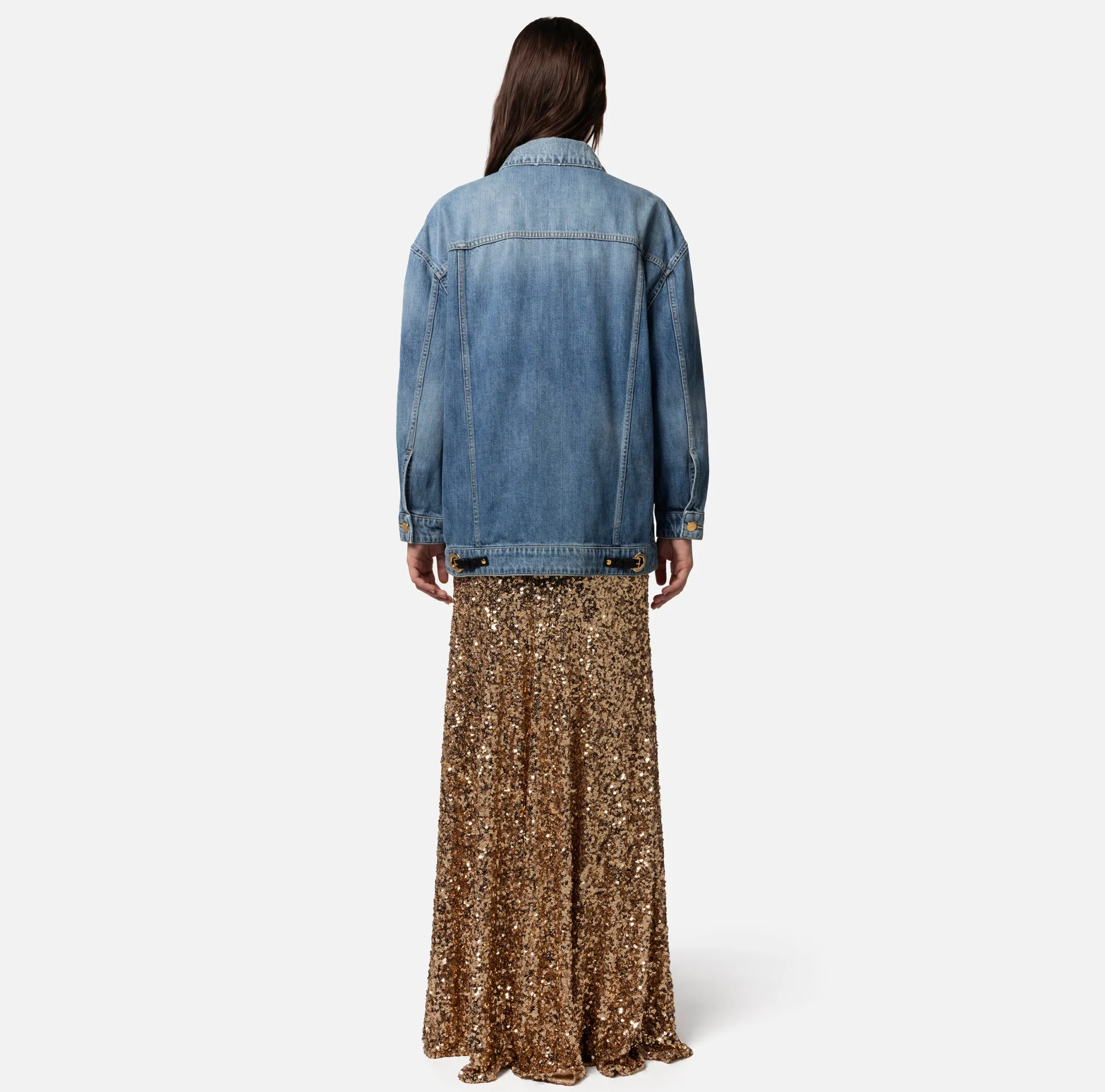 Elisabetta Franchi Gonna Lunga In Tulle Con Pailettes^ Gonne