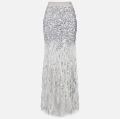 Elisabetta Franchi Gonna Lunga In Tulle Con Ricamo^ Gonne