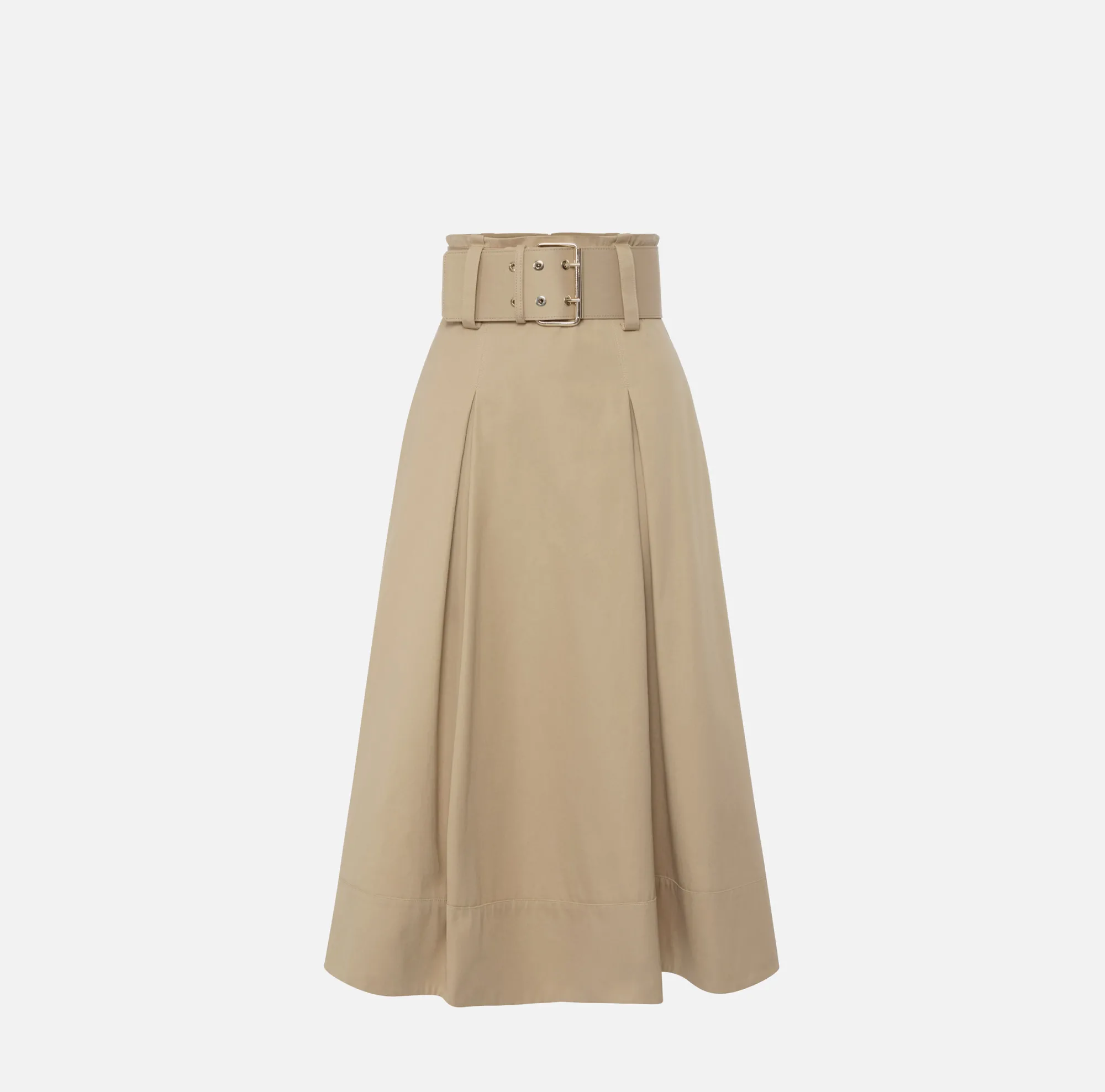 Elisabetta Franchi Gonna Midi In Cotone Stretch Con Cintura^ Gonne