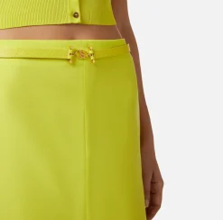 Elisabetta Franchi Gonna Midi In Crepe Fluido Con Spacco Centrale^ Gonne