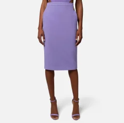 Elisabetta Franchi Gonna Midi In Crepe Stretch Con Charms^ Gonne