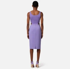 Elisabetta Franchi Gonna Midi In Crepe Stretch Con Charms^ Gonne