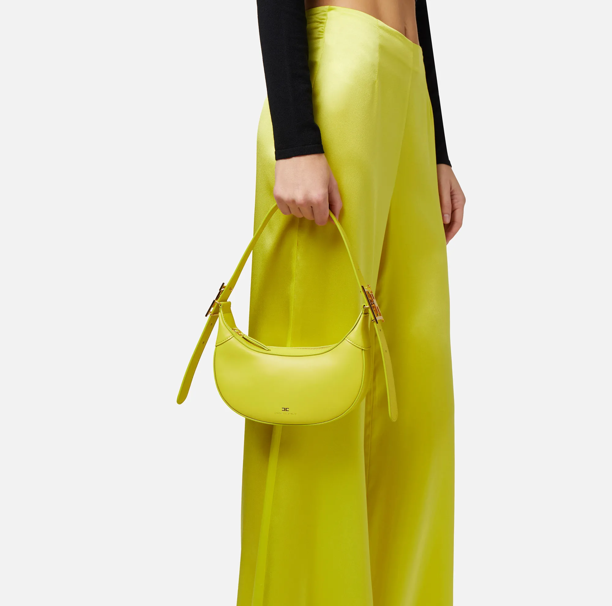 Elisabetta Franchi Hobo Media Con Fibbia In Metallo^ Borse A Spalla