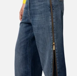 Elisabetta Franchi Jeans A Palazzo Con Maxi Zip^ Jeans