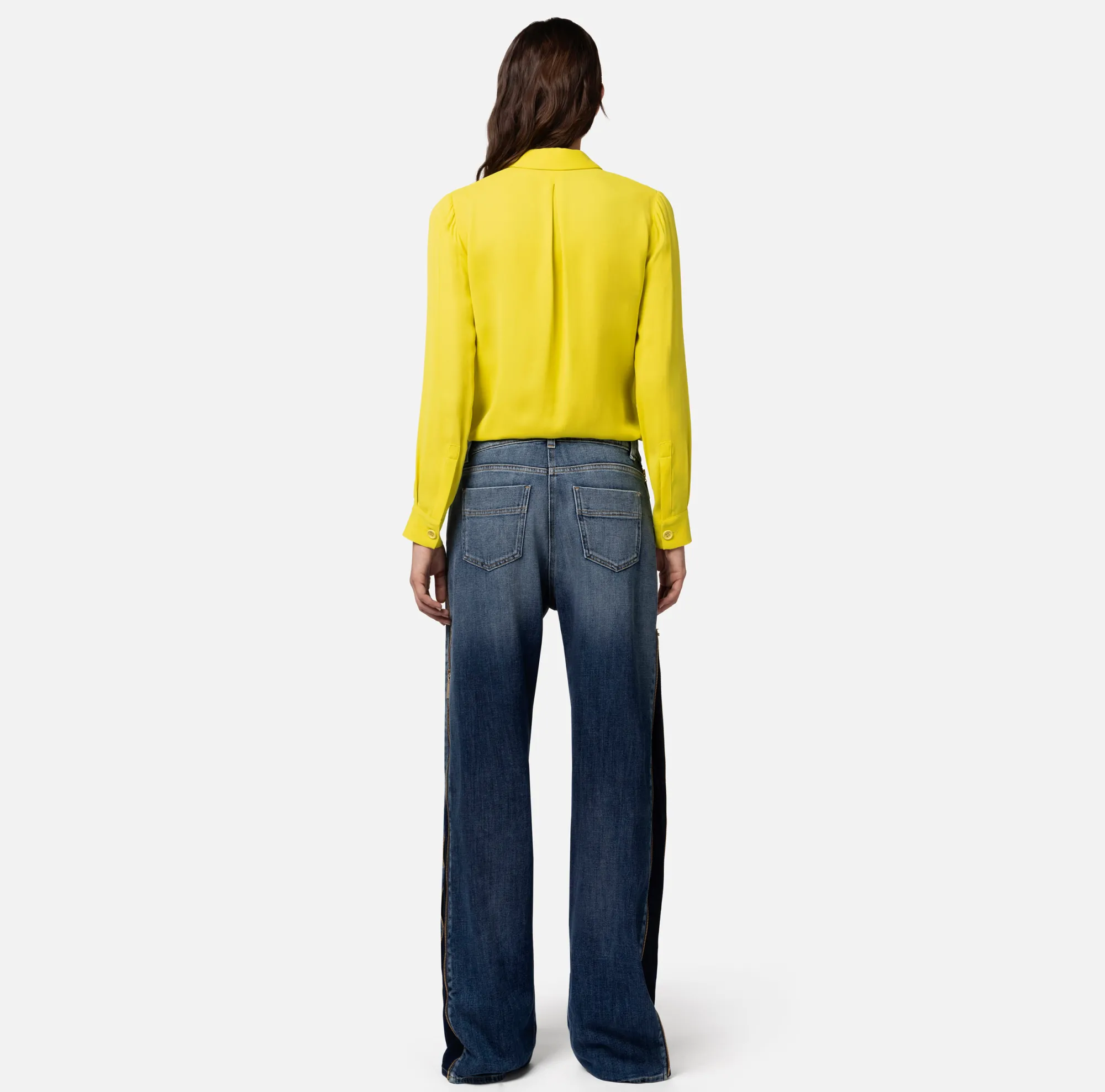 Elisabetta Franchi Jeans A Palazzo Con Maxi Zip^ Jeans