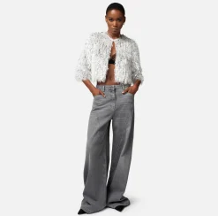 Elisabetta Franchi Jeans A Palazzo Con Tagli Diagonali^ Jeans