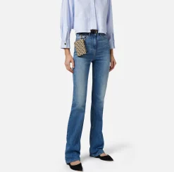 Elisabetta Franchi Jeans A Zampetta Con Ricamo^ Jeans