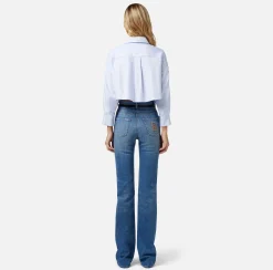 Elisabetta Franchi Jeans A Zampetta Con Ricamo^ Jeans