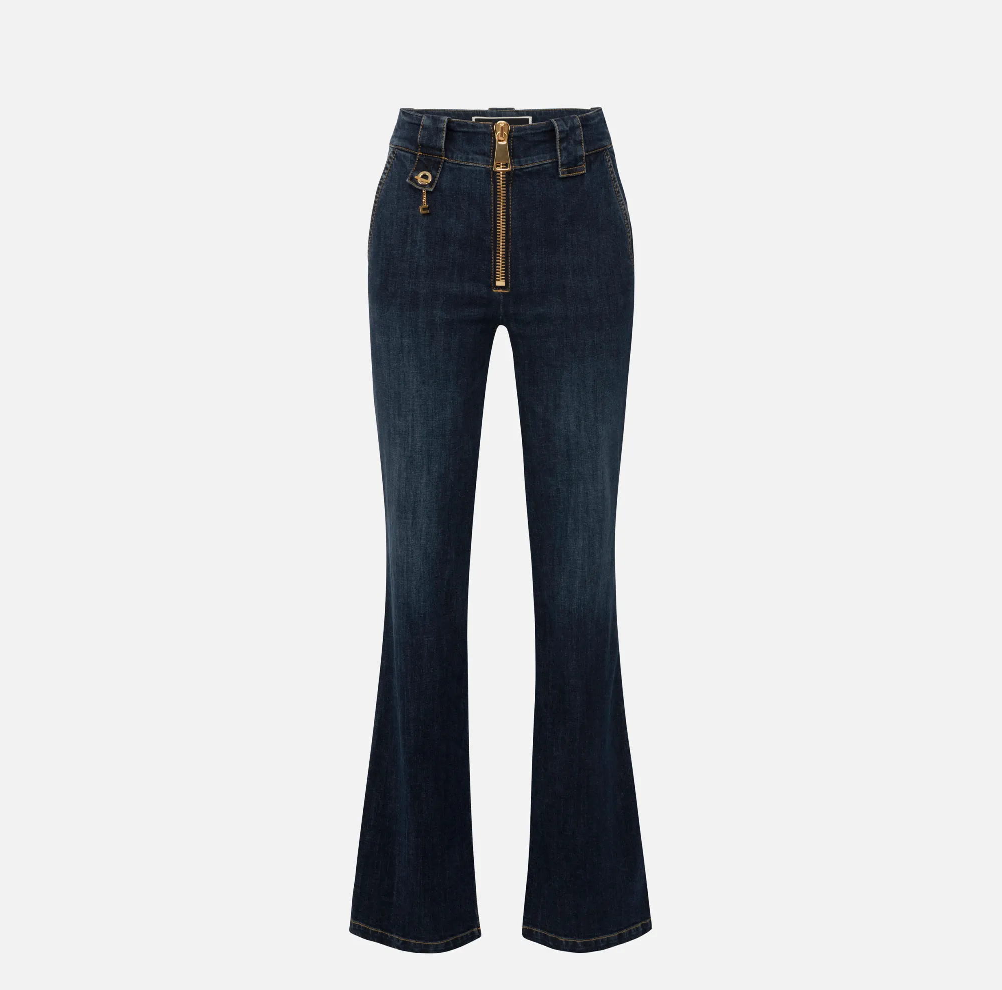 Elisabetta Franchi Jeans A Zampetta Con Zip^ Jeans