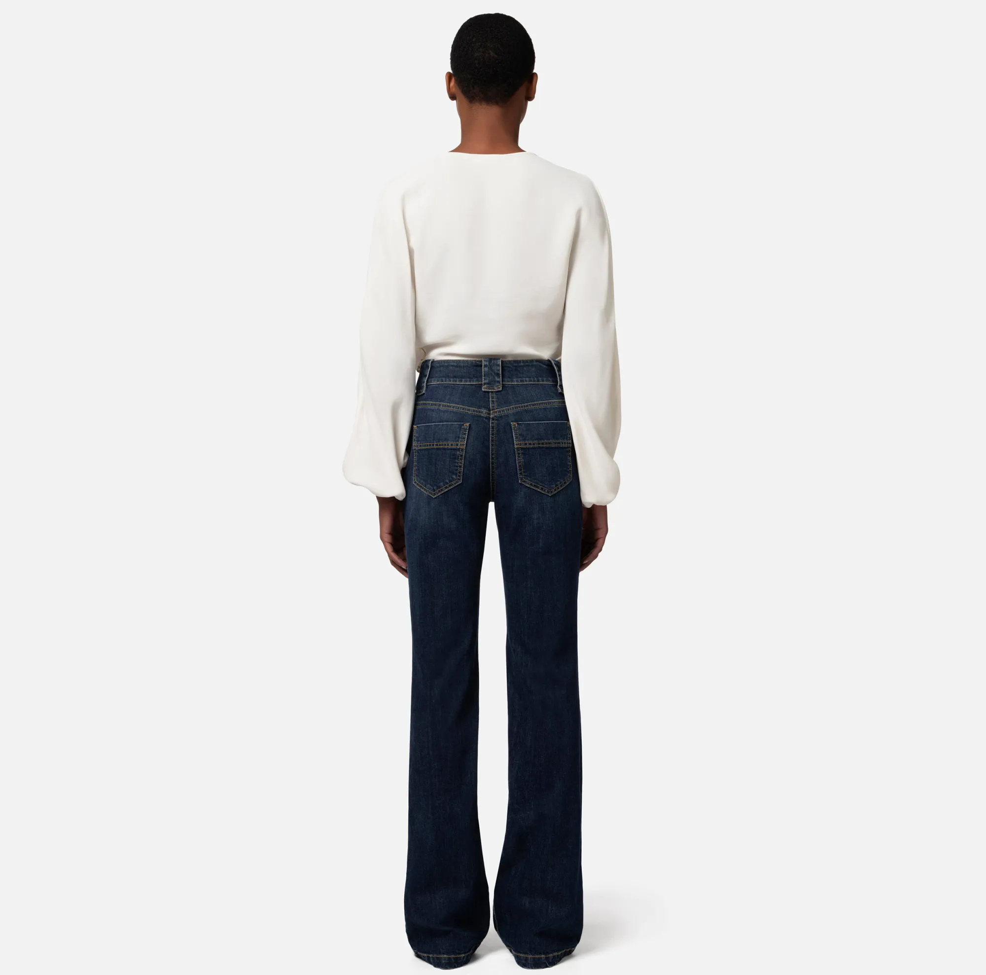 Elisabetta Franchi Jeans A Zampetta Con Zip^ Jeans