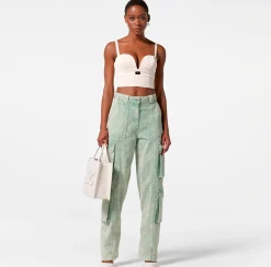 Elisabetta Franchi Jeans Cargo Colorato Con Zip Posteriore^ Jeans