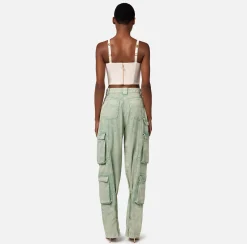 Elisabetta Franchi Jeans Cargo Colorato Con Zip Posteriore^ Jeans