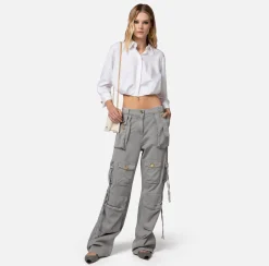 Elisabetta Franchi Jeans Cargo Con Lacci^ Jeans