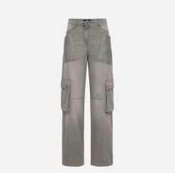 Elisabetta Franchi Jeans Cargo Con Tasche In Tweed^ Jeans