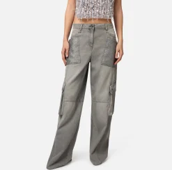 Elisabetta Franchi Jeans Cargo Con Tasche In Tweed^ Jeans