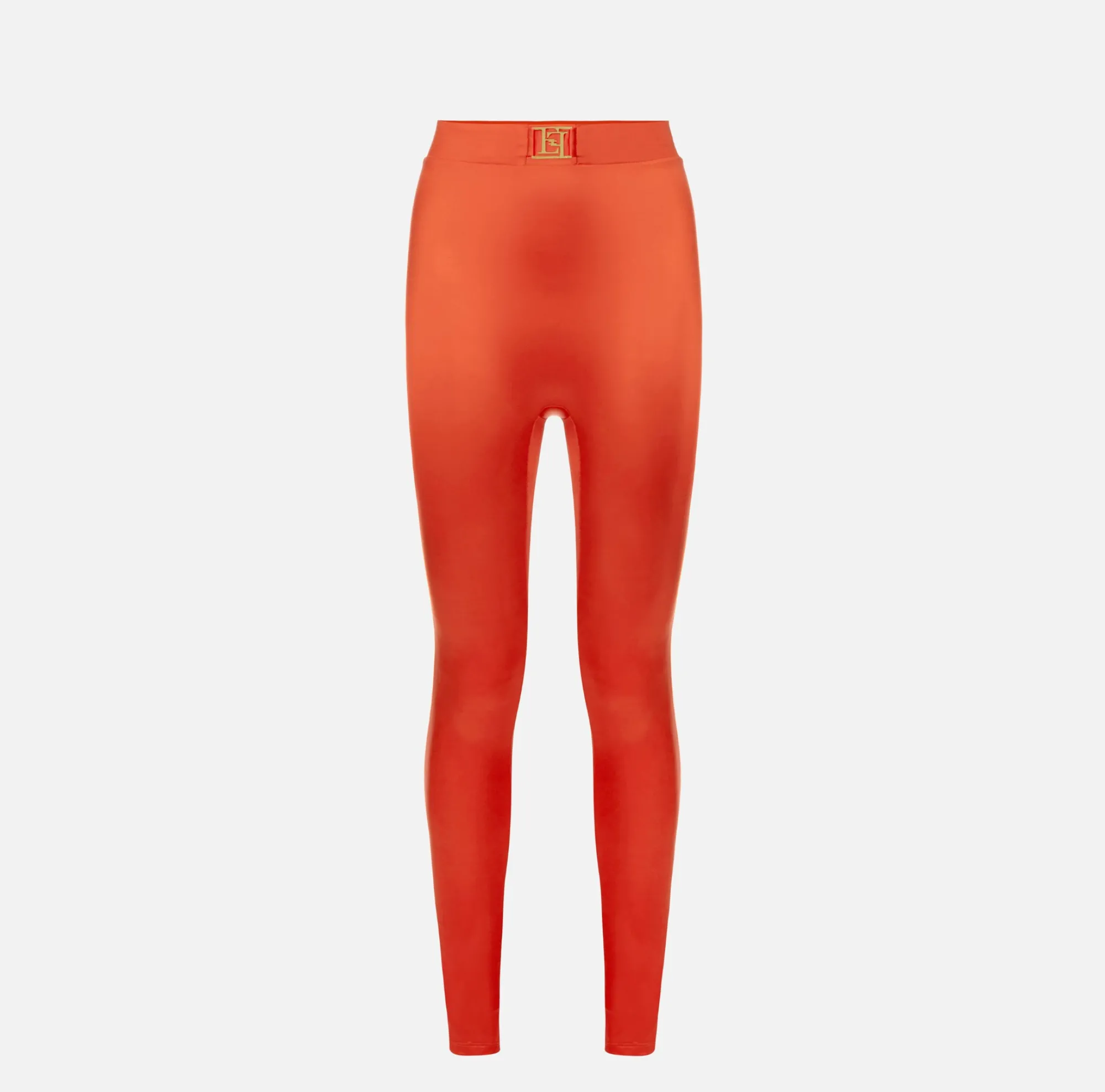 Elisabetta Franchi Leggings In Lycra Con Placca Logo^ Pantaloni E Shorts