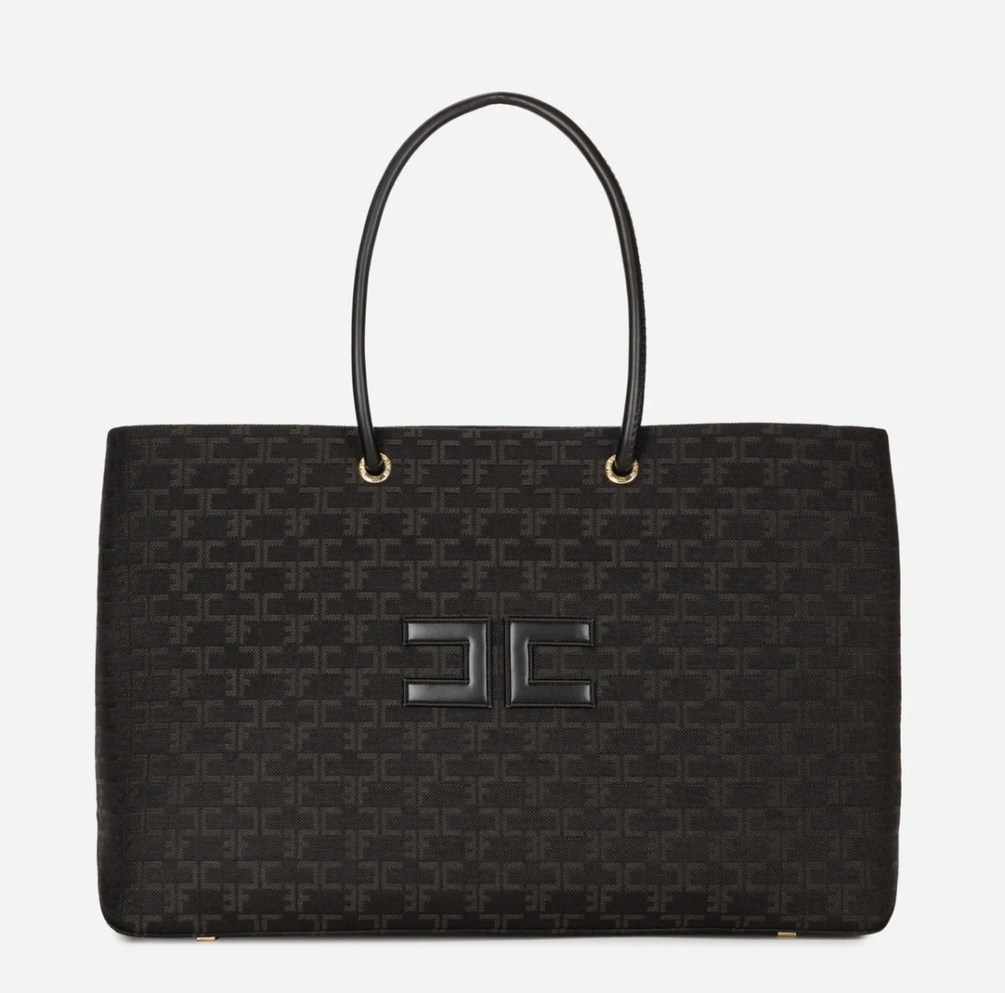 Elisabetta Franchi Madame Monogram Shopper Con Logo^ Borse A Spalla