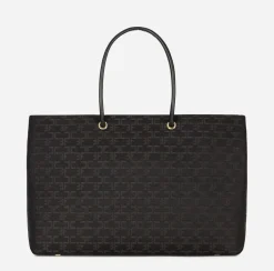 Elisabetta Franchi Madame Monogram Shopper Con Logo^ Borse A Spalla