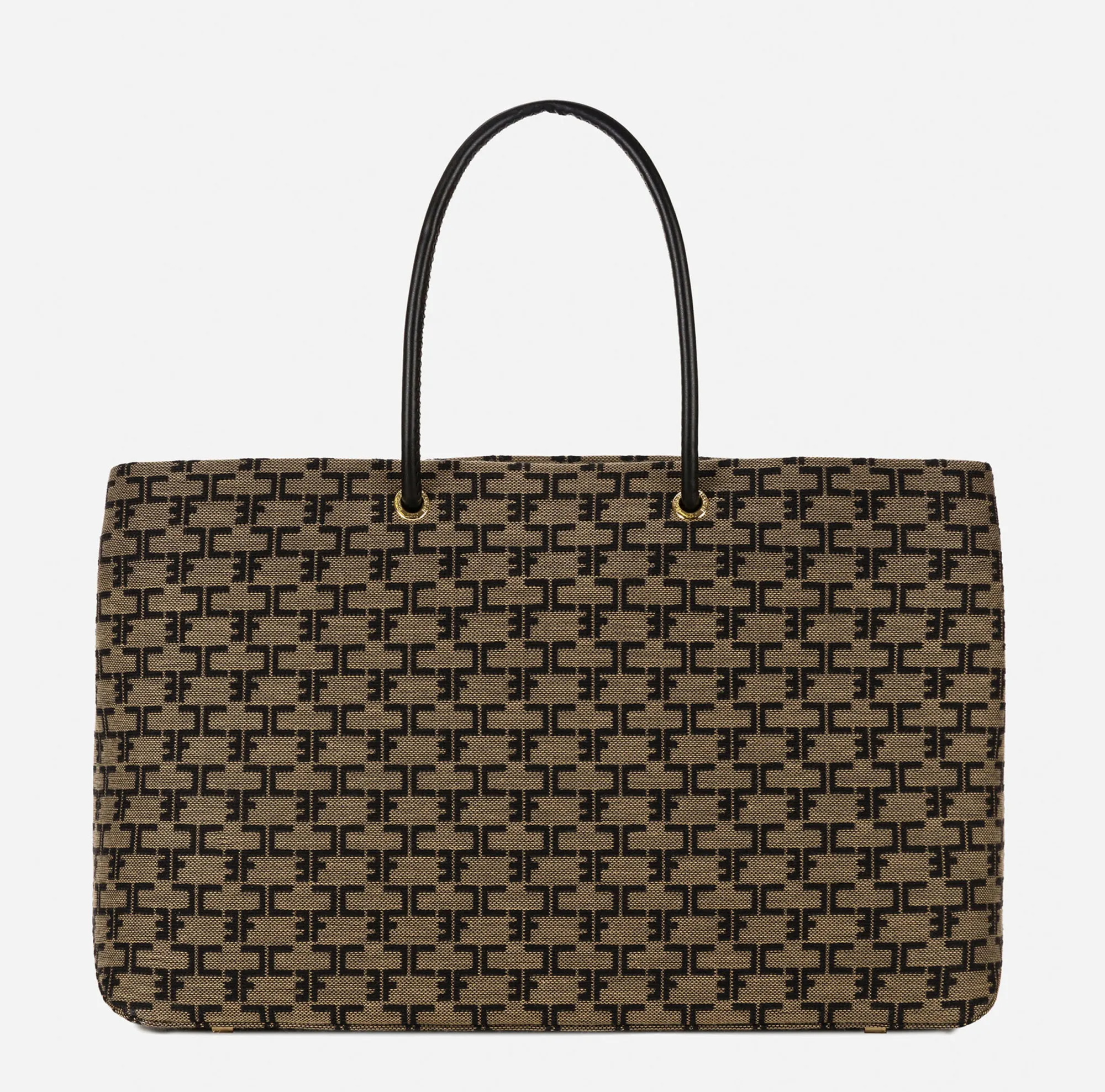 Elisabetta Franchi Madame Monogram Shopper Con Logo^ Borse A Spalla