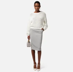 Elisabetta Franchi Maglia In Cotone Punto Rete^ Maglieria E Felpe