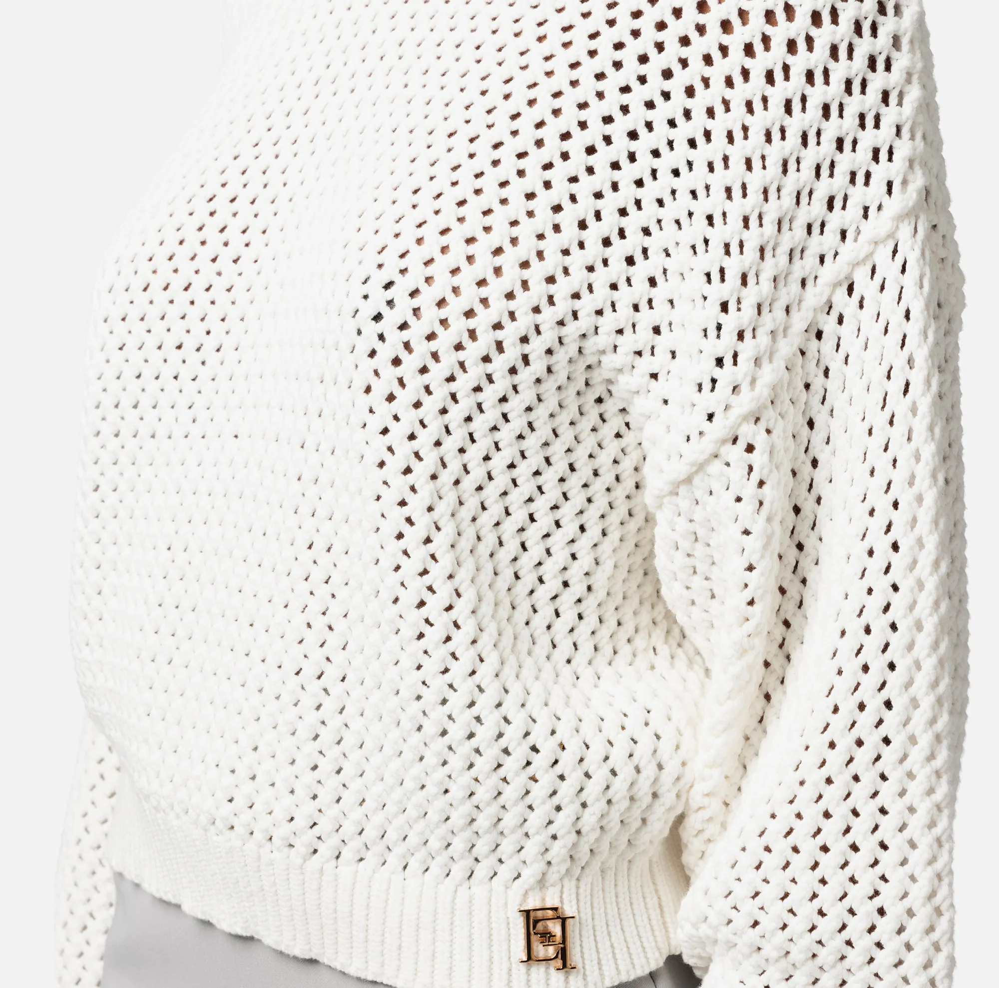 Elisabetta Franchi Maglia In Cotone Punto Rete^ Maglieria E Felpe