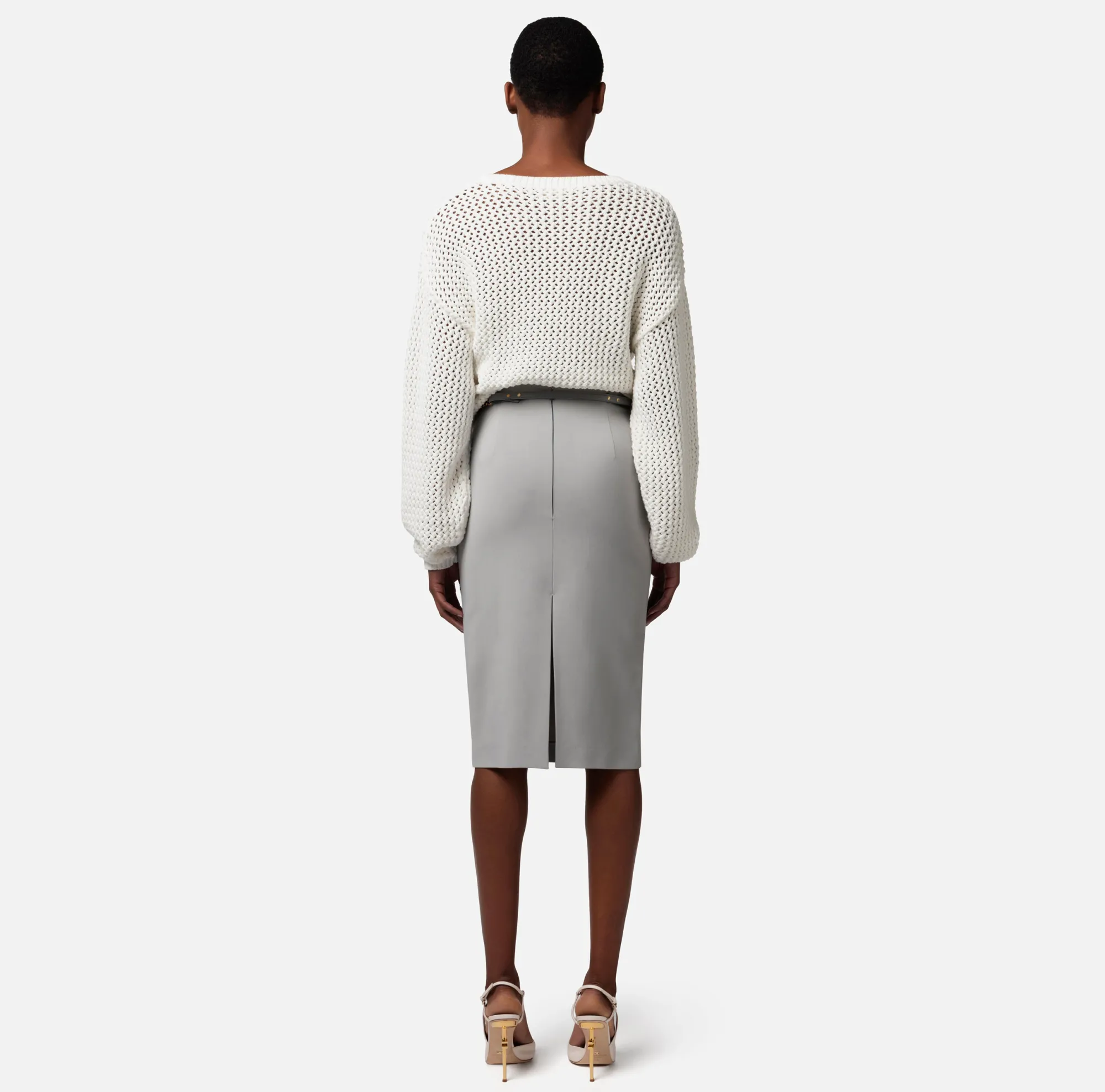 Elisabetta Franchi Maglia In Cotone Punto Rete^ Maglieria E Felpe