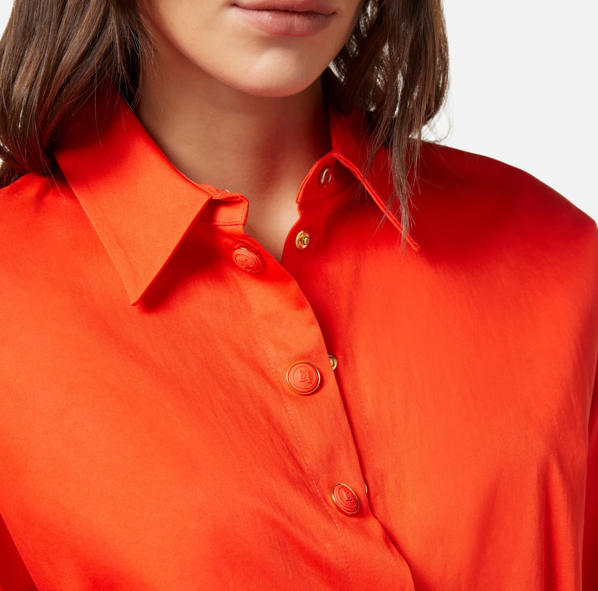 Elisabetta Franchi Miniabito A Camicia In Popeline Stretch^ Abiti