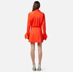 Elisabetta Franchi Miniabito A Camicia In Popeline Stretch^ Abiti