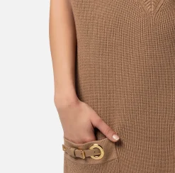 Elisabetta Franchi Miniabito Boxy In Viscosa Con Cinturini Sulle Tasche^ Abiti