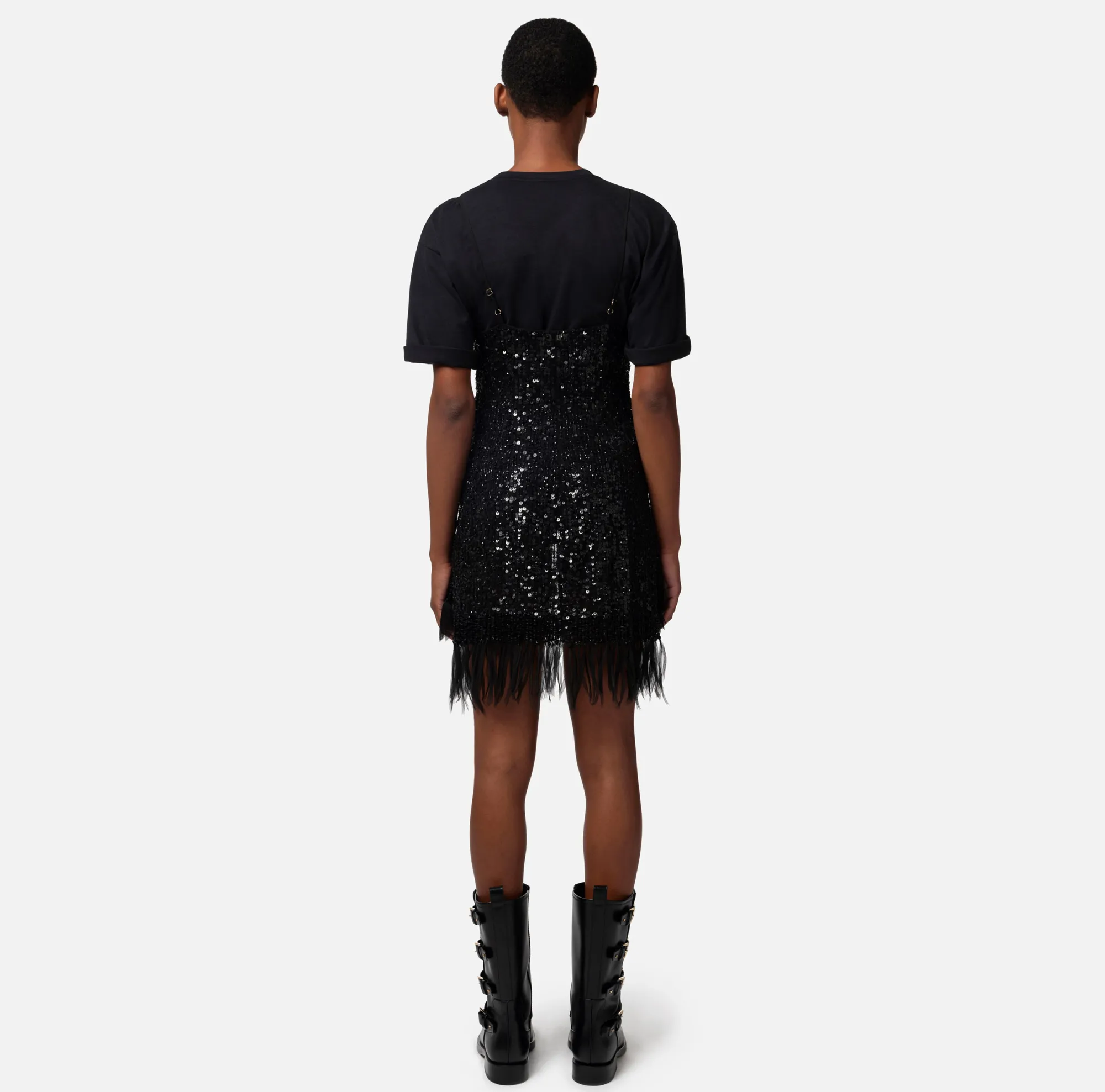 Elisabetta Franchi Miniabito Con Paillettes E Frange^ Abiti