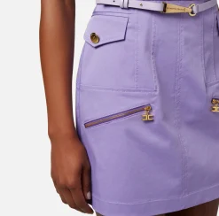 Elisabetta Franchi Miniabito In Cotone Utility Con Cintura^ Abiti