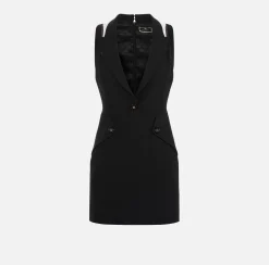 Elisabetta Franchi Miniabito In Crepe Stretch Con Patte^ Abiti