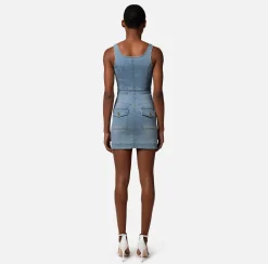 Elisabetta Franchi Miniabito In Denim Con Abbottonatura^ Abiti