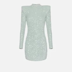 Elisabetta Franchi Miniabito In Paillettes Con Spalle Strutturate^ Abiti
