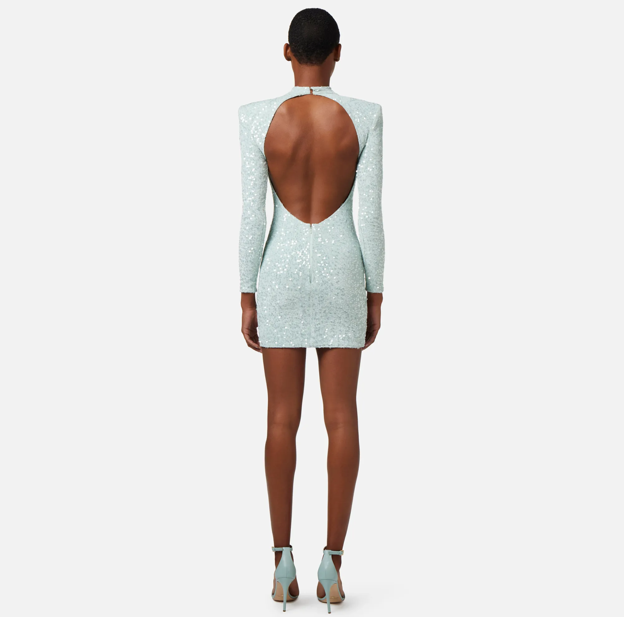 Elisabetta Franchi Miniabito In Paillettes Con Spalle Strutturate^ Abiti