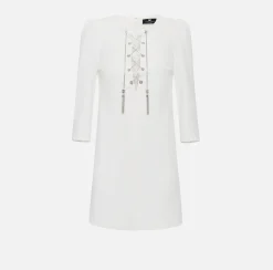 Elisabetta Franchi Miniabito In Tessuto Tecnico Con Allacciatura Criss Cross^ Abiti