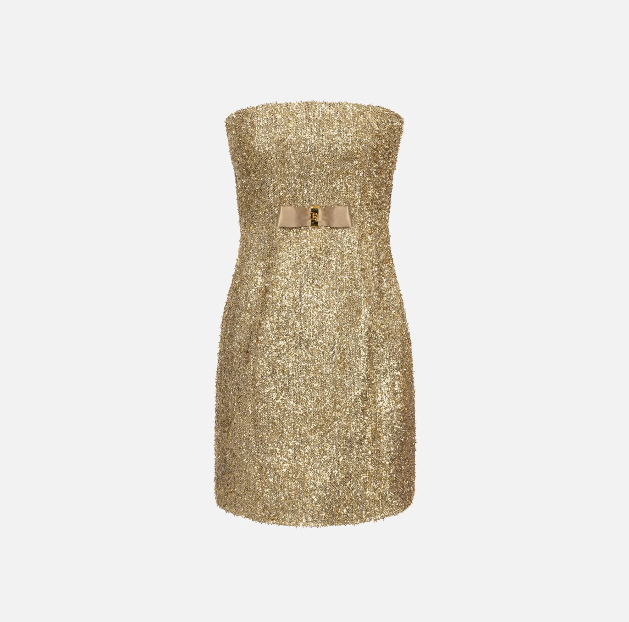 Elisabetta Franchi Miniabito In Tweed Lurex Con Fiocco^ Abiti