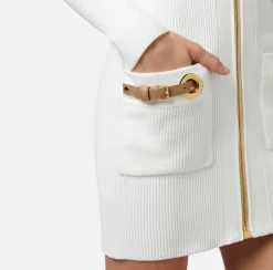 Elisabetta Franchi Miniabito In Viscosa Con Cinturini Sulle Tasche^ Abiti