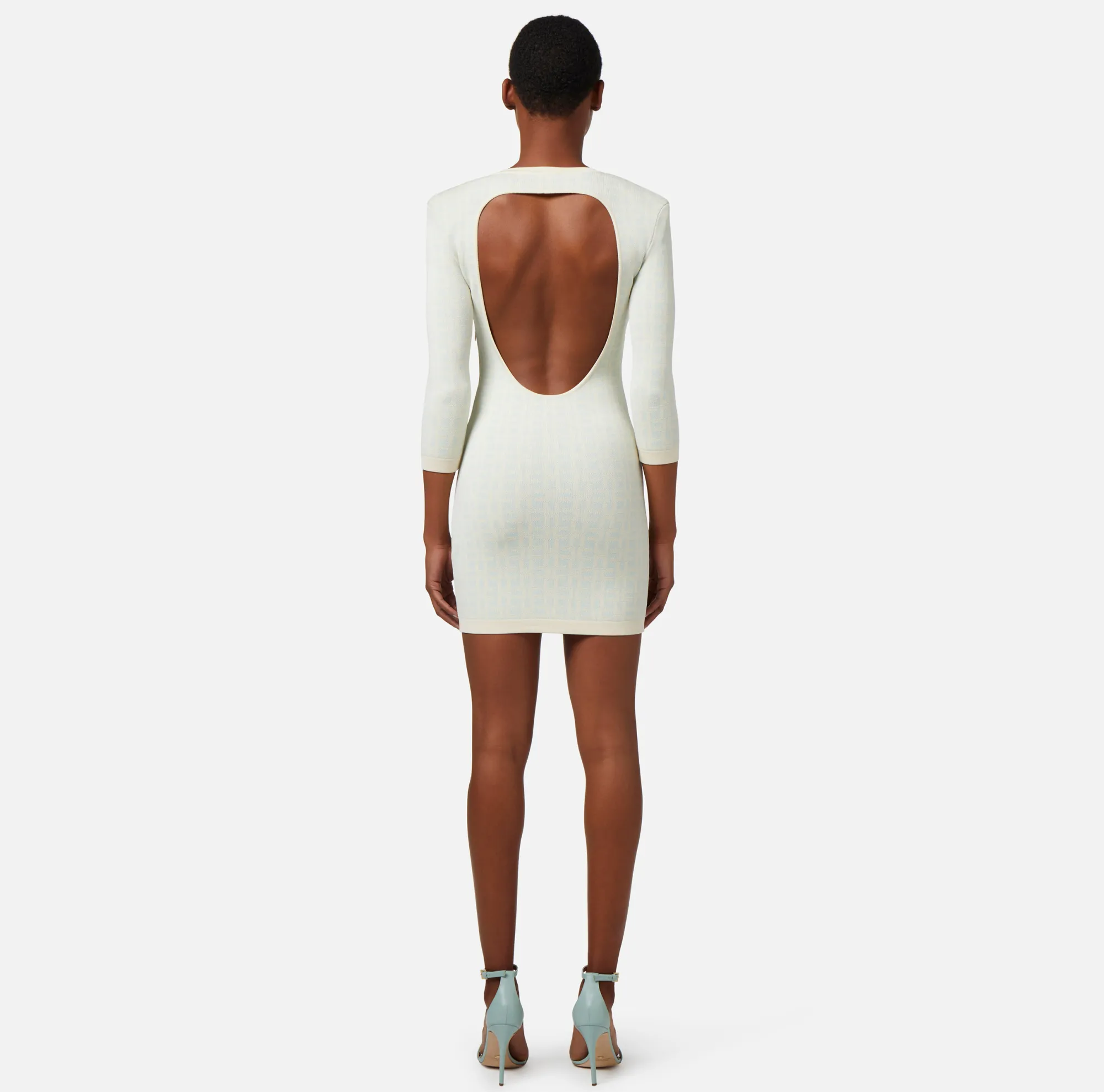 Elisabetta Franchi Miniabito In Viscosa Jacquard Oblo Schiena^ Abiti