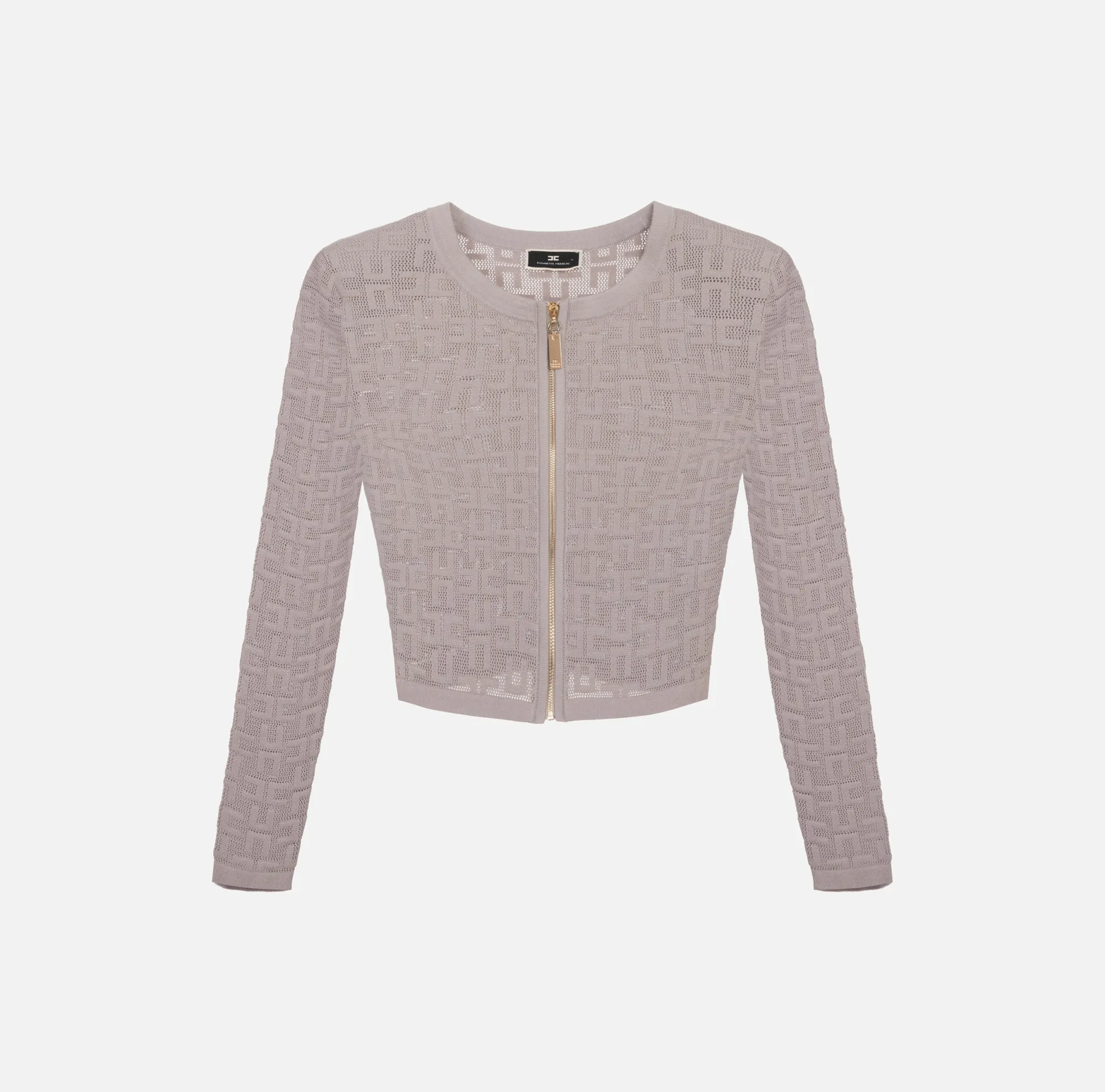 Elisabetta Franchi Mini Cardigan In Viscosa Punto Traforato^ Maglieria E Felpe